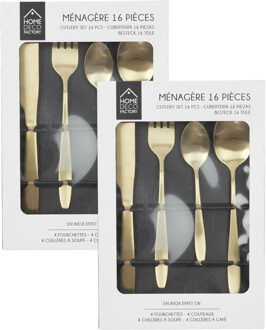Bestekset Tableware Collection - 32 delig - goud - RVS - 8 personen