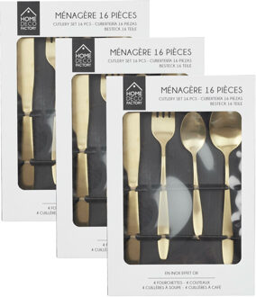 Bestekset Tableware Collection - 48 delig - goud - RVS - 12 personen