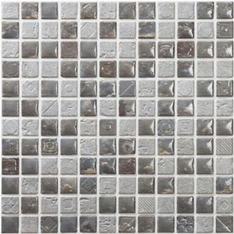 Bestile Tegel mosaico petra 09 dark grey 30x30 cm Grijs,Donkergrijs,Bruin,Mix