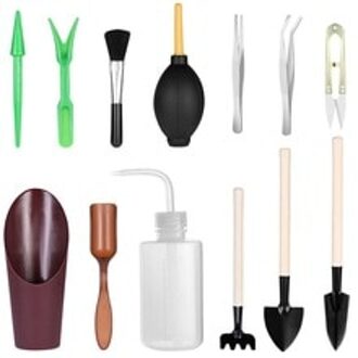 Bestomz 13 Pcs Praktische Duurzaam Mini Plant Care Kits Transplanteren Set Hand Tool Voor Vetplanten Bonsai Planten Tuinieren