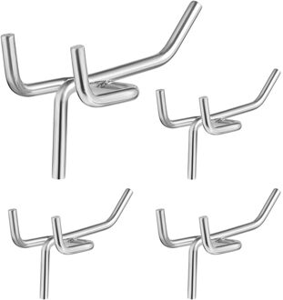 Bestonzon 100Pcs Metalen Pegboard Haken Zware Pegboard Rekken Haken Voor Geperforeerde Pegboards