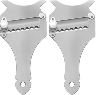 Bestonzon 2 Stuks Chocolade Truffel Schaafmachine Rvs Truffel Slicer Kaas Scheerapparaat Draagbare Keuken Gadget Voor Thuis Keuken Re