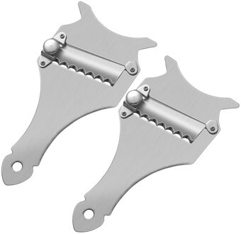 Bestonzon 2 Stuks Chocolade Truffel Schaafmachine Rvs Truffel Slicer Kaas Scheerapparaat Draagbare Keuken Gadget Voor Thuis Keuken Re