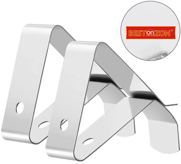 BESTONZON Meat Thermometer Probe Clip Holder Stainless Steel Thermometer Holder for Temperature Readings of Smoker/Grill/Oven