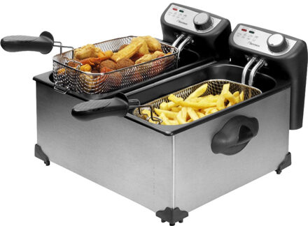 Bestron AF351DUO Duo Friteuse met CoolZone Frituurpan