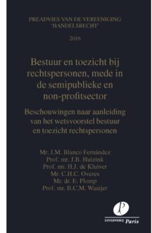Bestuur en toezicht bij rechtspersonen, mede in de semi-publieke en non-profit sector - Boek J.M. Blanco Fernández (9462511217)
