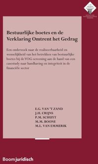 Bestuurlijke boetes en de Verklaring Omtrent het Gedrag - E.G. van 't Zand, J.H. Crijns, P.M. Schuyt, M.M. Boone, M.L. van Emmerik - ebook