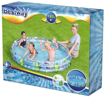 Bestway Bedrukt pierenbadje Blauw - One size