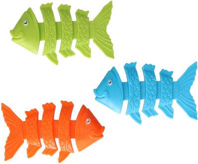 Bestway Duikringen vissen - 3x stuks - gekleurd - kunststof - duik spelletjes - zwembad speelgoed