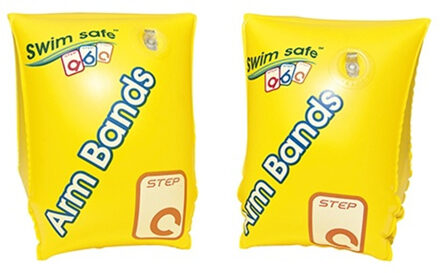 Bestway Kinder zwembandjes / zwemvleugels - Swimsafe - 3-6 jaar - 25 x 15 cm - pvc - zwembad - zwemmen Geel