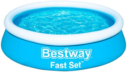 Bestway Kinderzwembad met Opblaasbare Rand - 183 x 51 CM - Kinderen vanaf 6 Jaar Wit