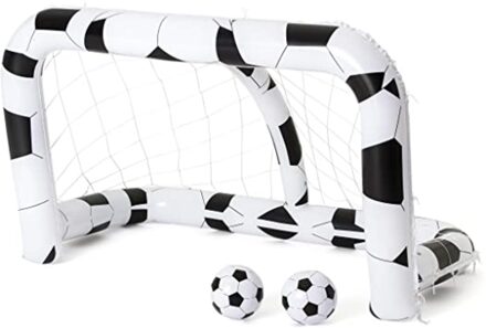 Bestway opblaasbaar voetbaldoel 213 x 122 x 137 cm zwart/wit