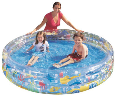 Bestway Opblaasbaar zeedieren pierenbadje Blauw - One size