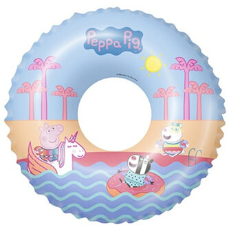 Bestway Opblaasbare zwemband/zwemring - Peppa Pig - blauw - D50 cm - zwembad speelgoed - kinderen Lichtblauw