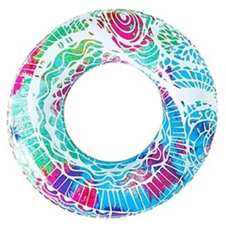 Bestway Opblaasbare zwemband/zwemring - Space - blauw - D91 cm