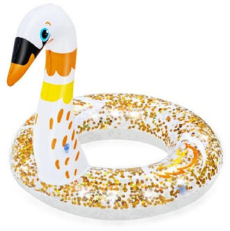 Bestway Opblaasbare zwemband/zwemring - zwaan - wit - D61 cm - speelgoed