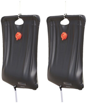 Bestway Set van 2x stuks mobiele pvc camping solar douches 20 liter