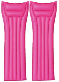 Bestway Set van 2x stuks roze bestway luchtbed 183 cm volwassenen - Luchtbed (zwembad)