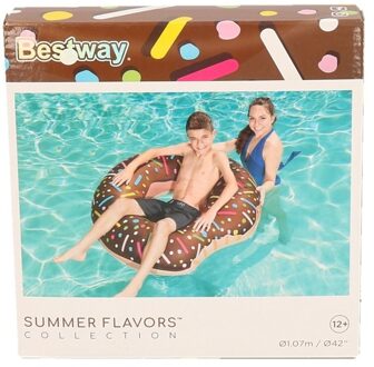 Bestway Zwembad opblaas donut chocolade 107 cm