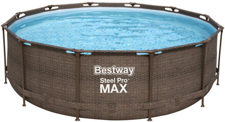 Bestway zwembad steel pro max set rond rotan 366 Bruin
