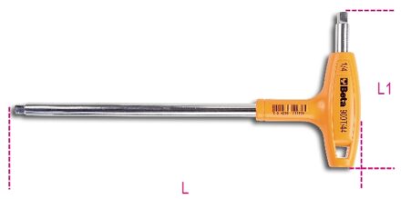 Beta 1/4" gebogen wringstaaf, met kracht handgreep Verchroomd 900T/44 - 009000860