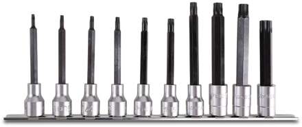 Beta 10-delig set schroevendraaierdoppen, lange uitvoering (artikel 920TX/L), voor Torx® schroeven op een houder 920TX-L/SB10 - 009200545