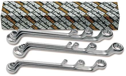 Beta 10-delige set ringsleutels, diep gebogen(art. 90AS) 90AS/10 - 000900300