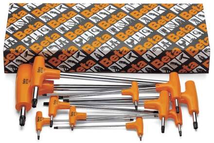 Beta 11-delige set haakse stiftsleutels voor Torx® schroeven en krachthandgreep 97TTX/S11 - 000970800