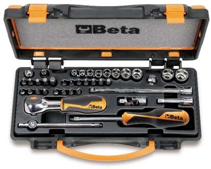 Beta 11 zeskant dopsleutels, 20 bits en 7 toebehoren in harde foam inleg, in metalen kist 900/C11HR - 009000980