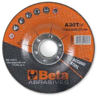 Beta 11001 230X3,2 Doorslijpschijven voor staal met doorgezet center | 10 stuks - 110010233 110010233