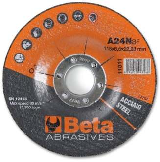 Beta 11011 115X6,5 Afbraamschijven voor staal met doorgezet center | 10 stuks - 110110115 110110115