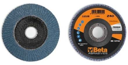 Beta 11210B 80 Lamellen slijpschijf met zirkonium schuurmateriaal | glasfiber steunschijf | enkele lamel constructie | 10 stuks - 112100108 112100108