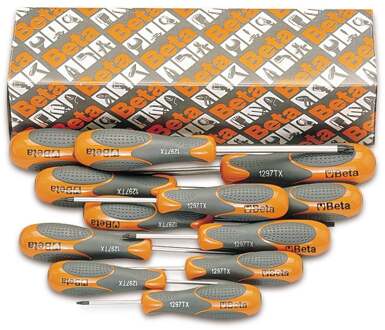 Beta 12-delige set schroevendraaiers voor Torx® schroeven (art. 1297TX) 1297TX/S12 - 012970312