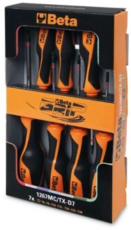 Beta 1267MC/TX-D7 7-delig set schroevendraaiers voor Torx(R) schroeven | gekleurd - 012672307 012672307