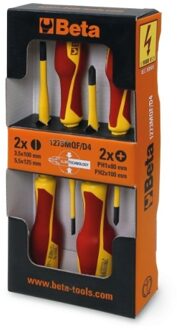Beta 1273MQF/D4 ?set van 4 dunne schroevendraaiers voor PHilips® kruisschroeven - 012730604 012730604