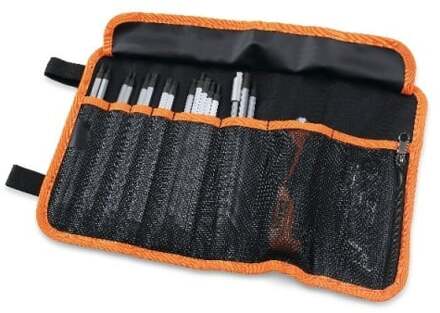 Beta 1281BG/B28NA Assortiment van 16 omkeerbare schroevendraaiers | 9 1/4" doppen | 2 toebehoren en 1 handvat | in duurzame polyester foudraal