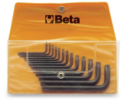 Beta 13-delige set haakse stiftsleutels voor Torx® schroeven (art. 97TX) in etui 97TX/B13 - 000970650