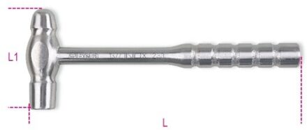 Beta 1377INOX 230 Bolbankhamers | ronde koppen | voor koper en tinsmederijen | vervaardigd uit roestvast staal - 013770623 013770623