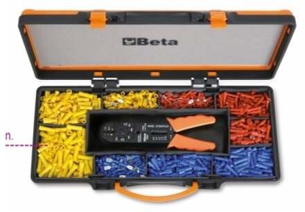 Beta 1602/C9 Kabelschoentang | lichte uitvoering met een assortiment van 450 terminals - 016020045 016020045