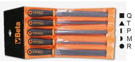 Beta 1719BMA8/B5 ?5 delig set halfzoeten vijlen | met handgreep | in etui - 017190297 017190297