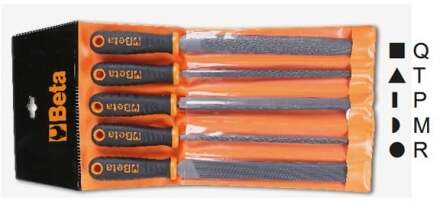 Beta 1719BMD10/B5 5 delig set basterd vijlen | met handgreep | in etui - 017190305 - 017190305