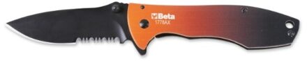 Beta 1778AX Klapmes | roestvaststalen getand lemmet | aluminium handlgreep | tandpatroon voor het gemakkelijker openen | In etui - 017780026 017780026