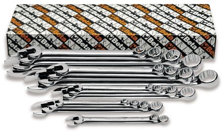 Beta 18-delige set ringsteeksleutels lange uitvoering (art. 42LMP) 42LMP/S18 - 000420552