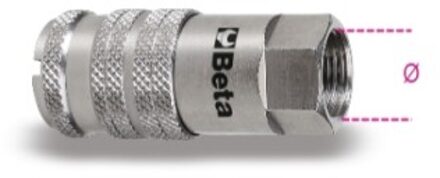 Beta 1917JF 3/8 Snelkoppeling | Aziatisch profiel | inwendig draad | cylindrisch (BSP) - 019170460 019170460