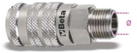 Beta 1917JM 3/8 Snelkoppeling | Aziatisch profiel | uitwendig draad | cylindrisch (BSP) - 019170410 019170410