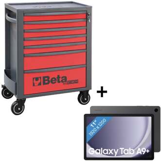 Beta 2400 RSC24/7 Gereedschapswagen | + Samsung Galaxy Tab A9+ | Rood - ZNLDEC030