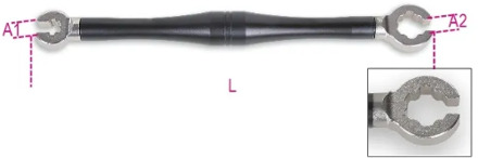 Beta 3962MV Dubbele spaaknippelsleutel voor Mavic - 039620020 039620020