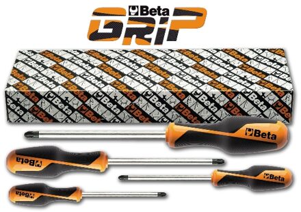 Beta 4-delig set schroevendraaier voor Pozidriv®-Supadriv® kruiskopschroeven (art.1269PZ) 1269PZ/S4 - 012690304