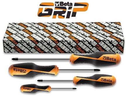 Beta 4-delig set schroevendraaiers voor Phillips® kruiskopschroeven (art. 1262) 1262/S4 - 012620304