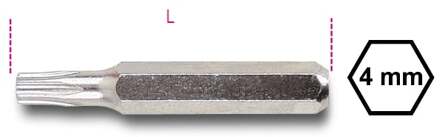 Beta 4-mm bits voor schroeven met Tamper Resistant Torx® profiel 1256RTX 10 - 012560055